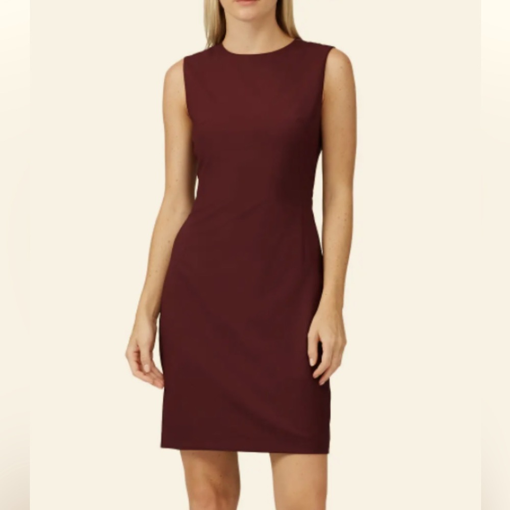 THEORY NWOT Plum Sleeveless Wool Blend Sheath Power Dreas Size 0